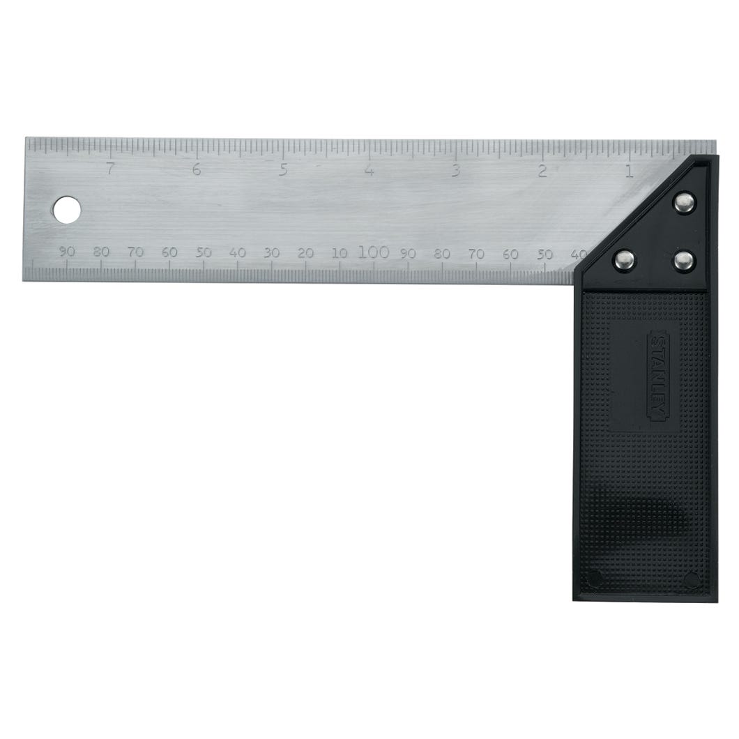 English Try/Mitre Square-in. Aluminum/Plastic, 1/16-in. Graduation