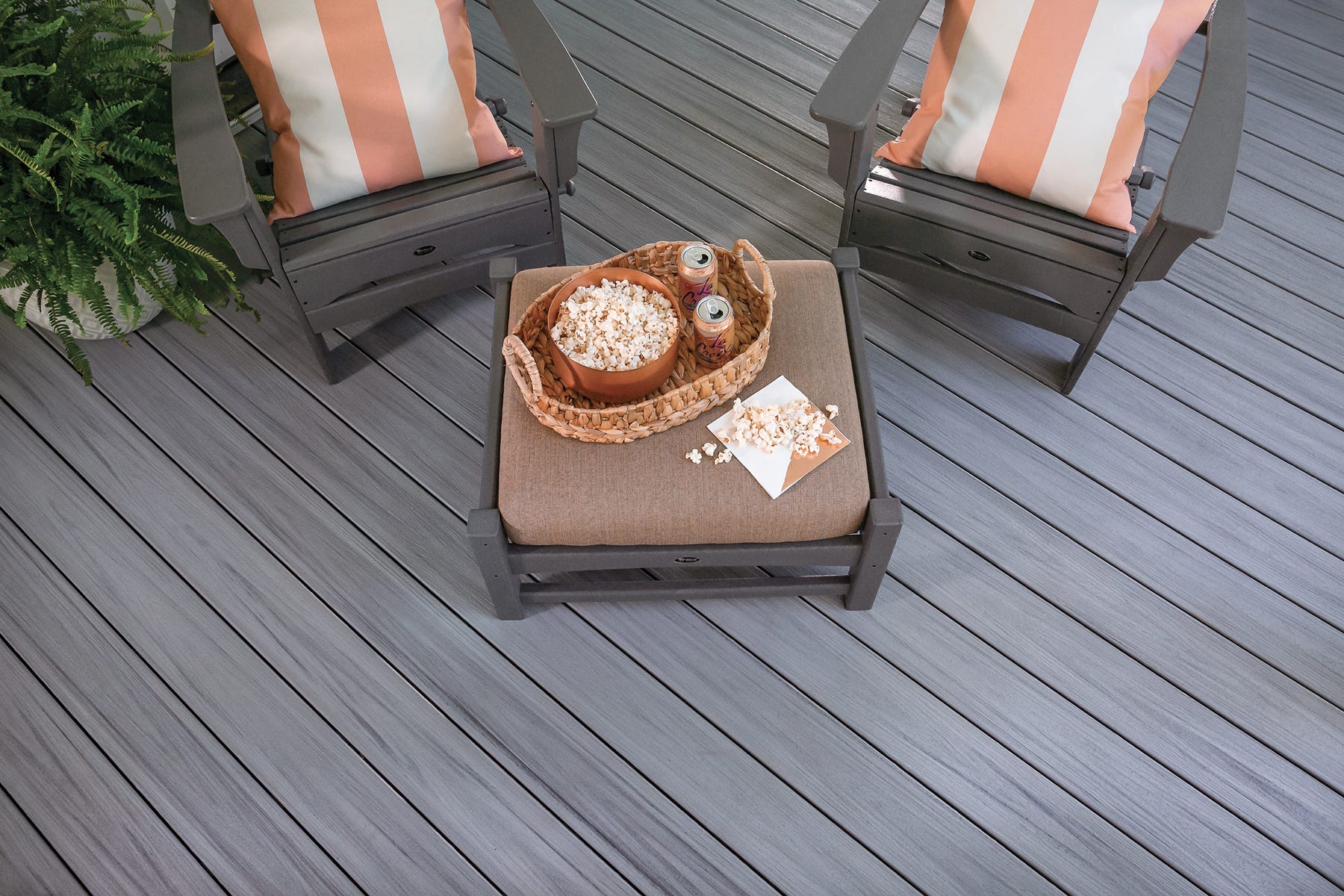 Enhance Naturals Foggy Wharf Composite Deck Board Grooved, 12-ft.