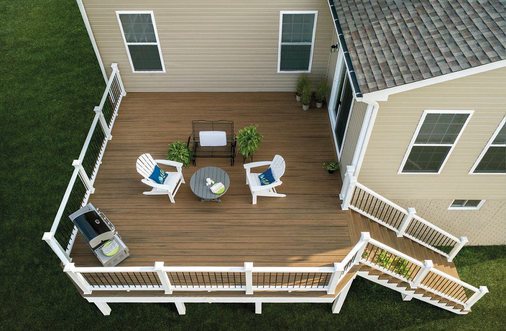 Enhance Naturals Toasted Sand Composite Deck Board Grooved, 12-ft.