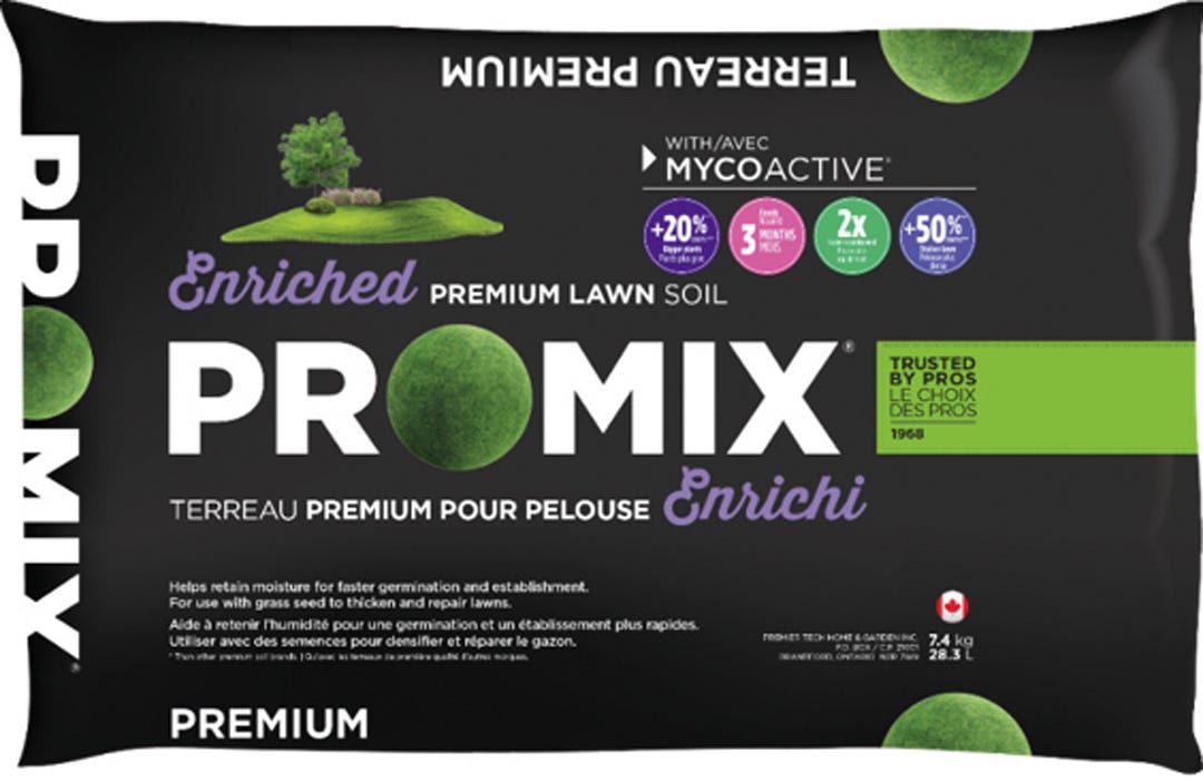 Pro Mix Enriched Premium Lawn Soil, Organic, 28,3 L