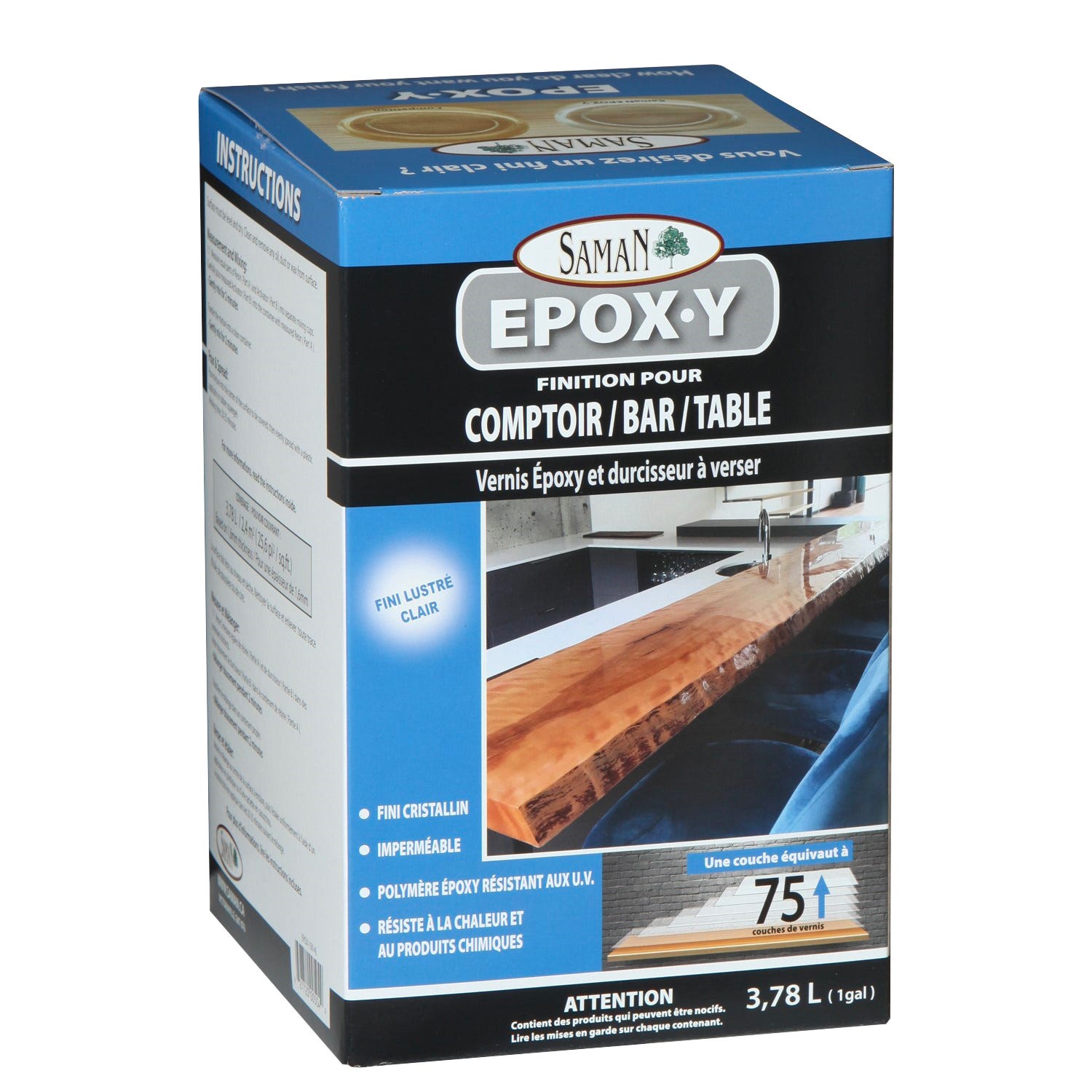 Epoxy for counter tops, tables and bars