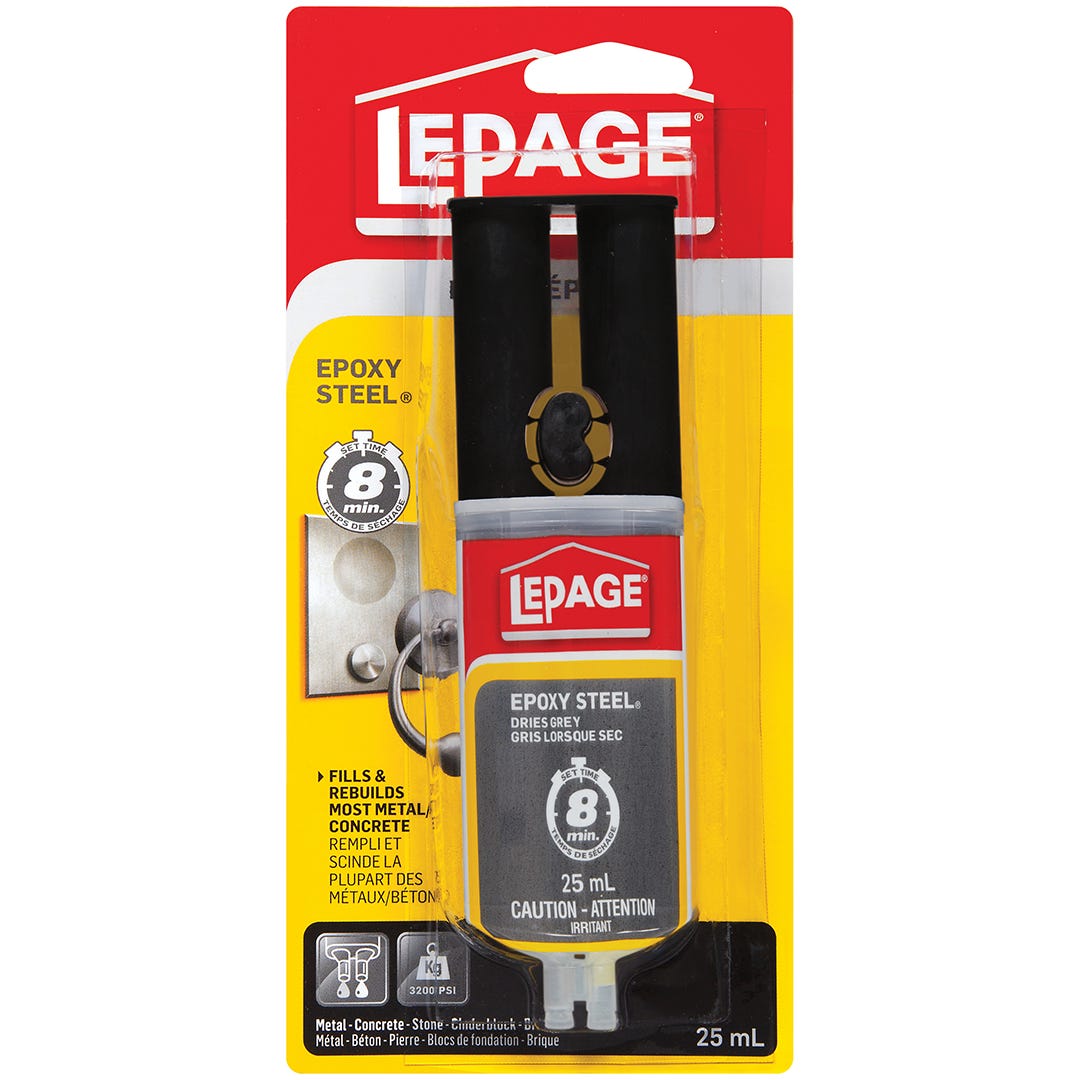Epoxy Steel, 2 Part Syringe, 25 ml