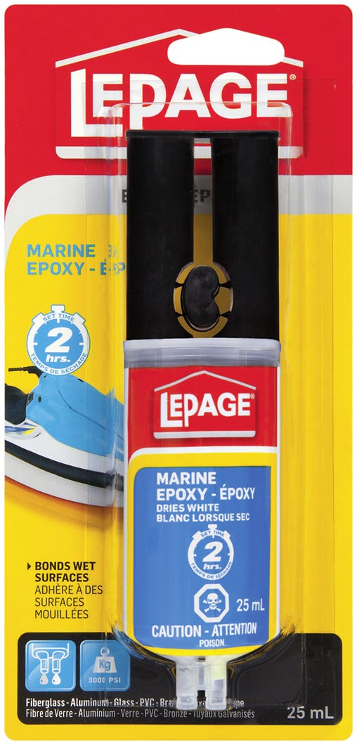 Marine Epoxy, 2 Part Syringe, 25 ml