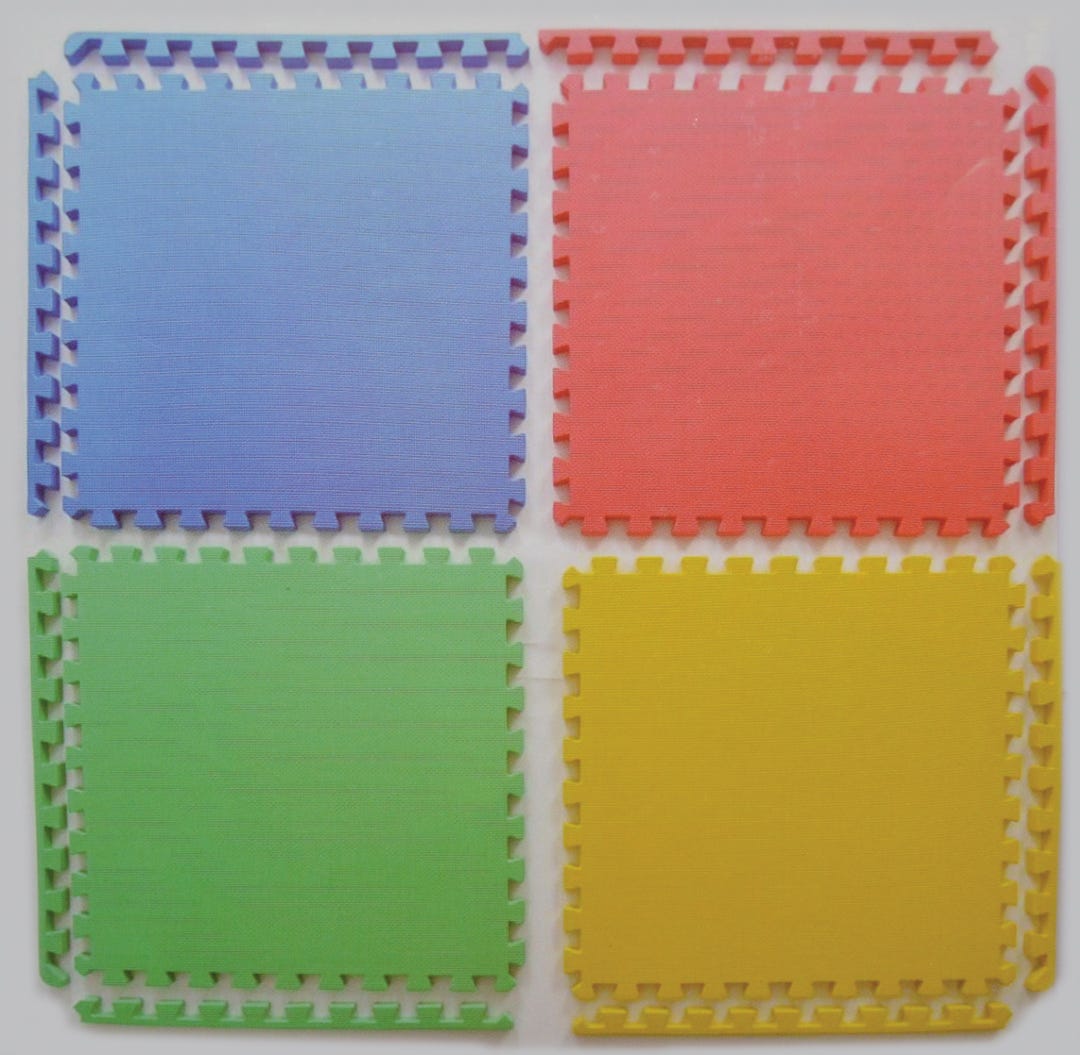 EVA Foam Runner Tile, 2 ft. x 2 ft., Multicolor, 4/Pack