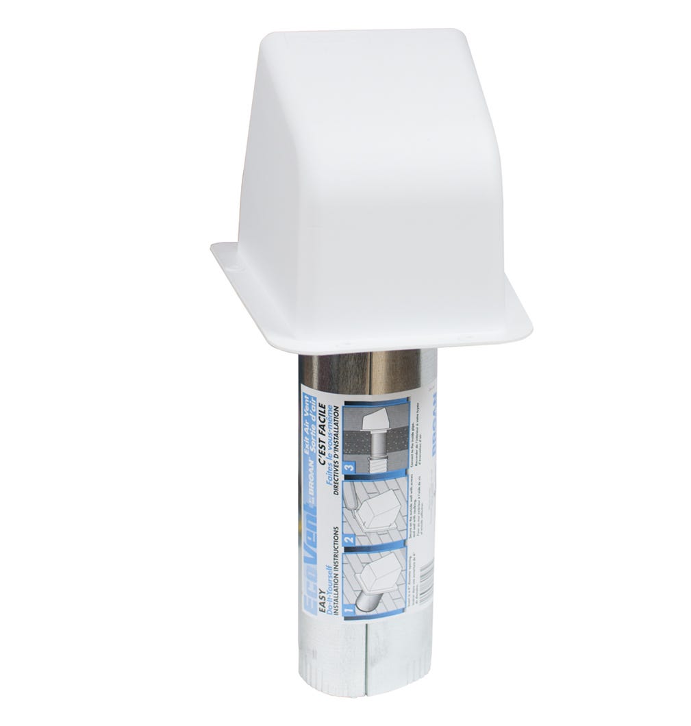 Exit Air Vent for Bathroom Fan, 4-in.