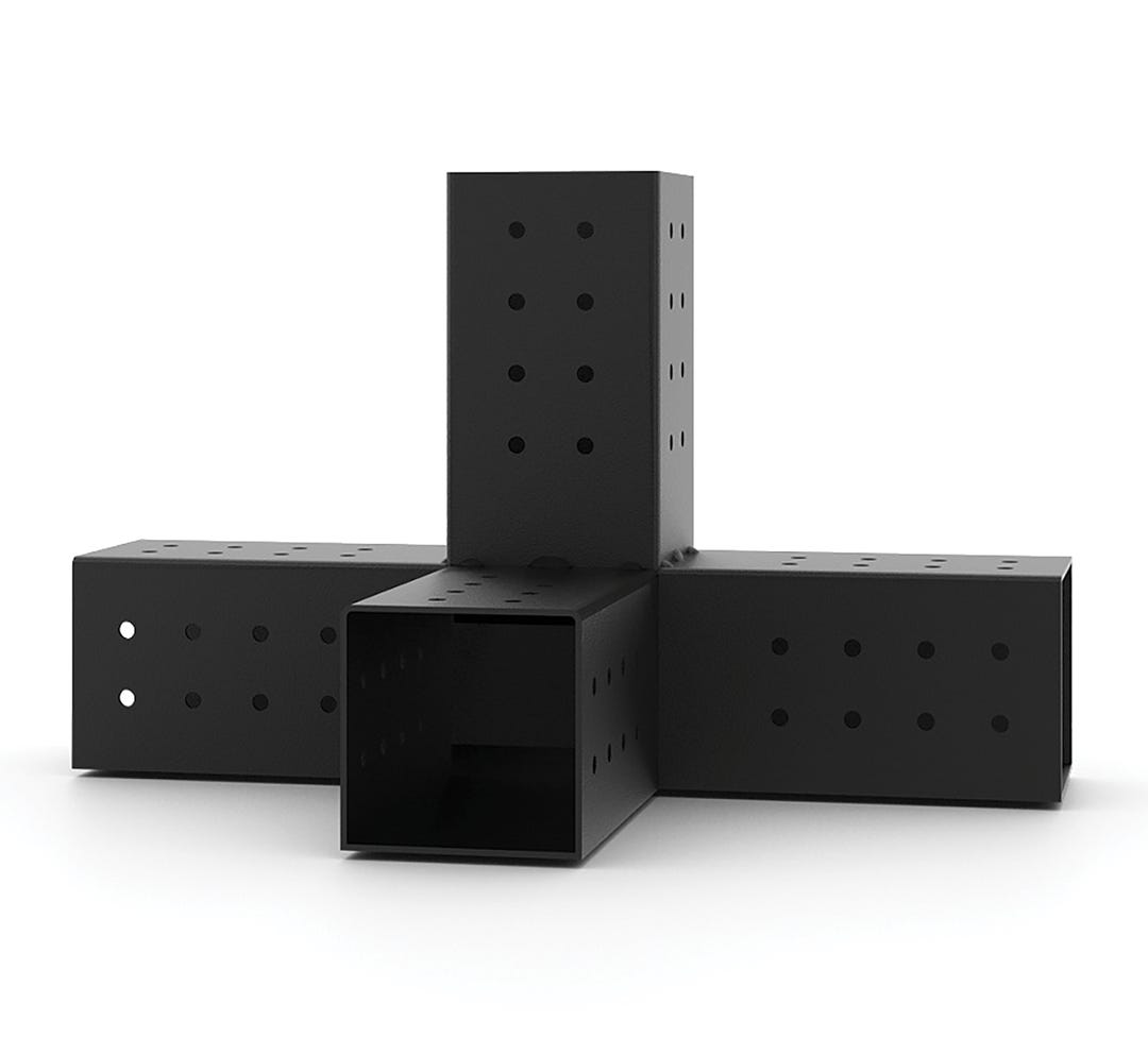 QUAD Bracket for Pergola, Matte Black