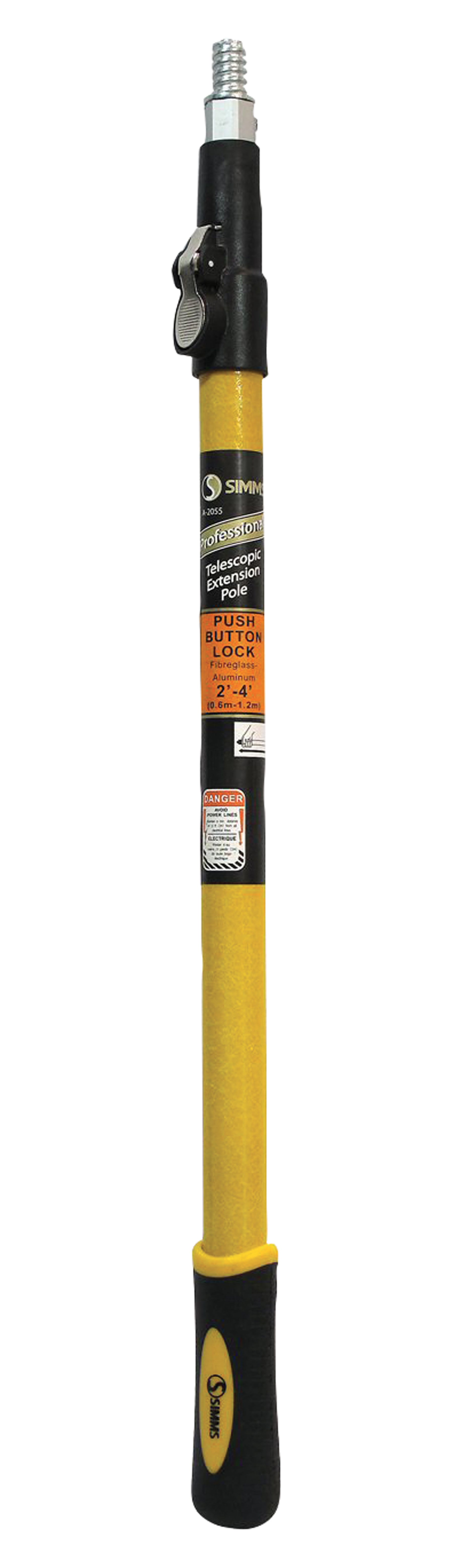 Extention pole telescopic PRO fiberglass/aluminum