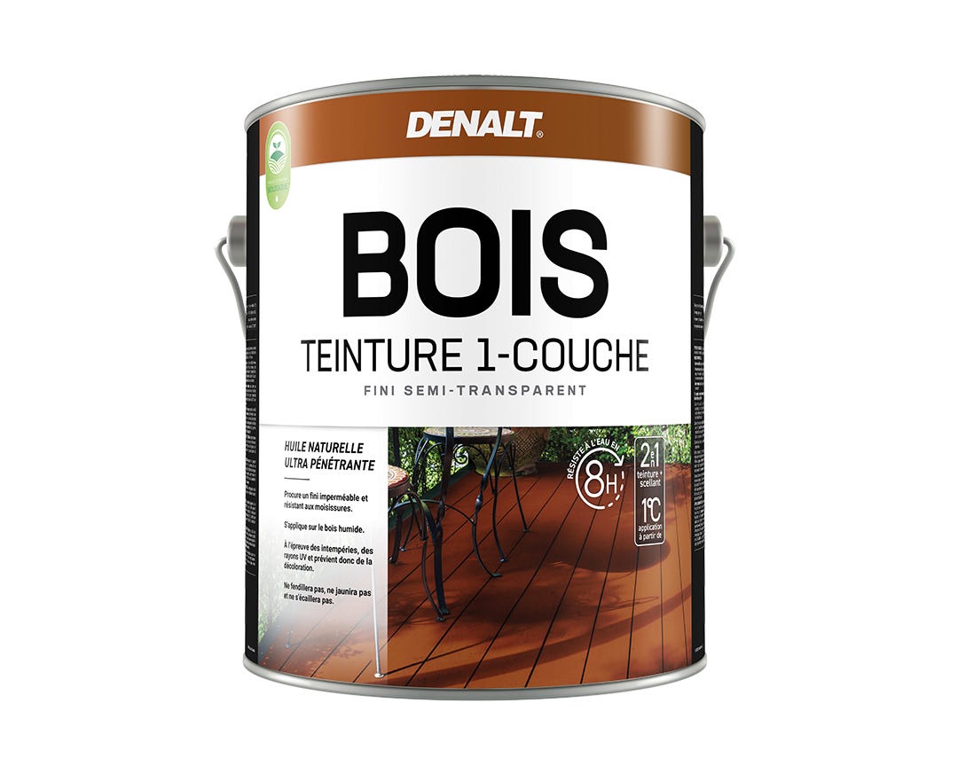 Exterior hybrid wood stain semi-tranparent tint base gallon.