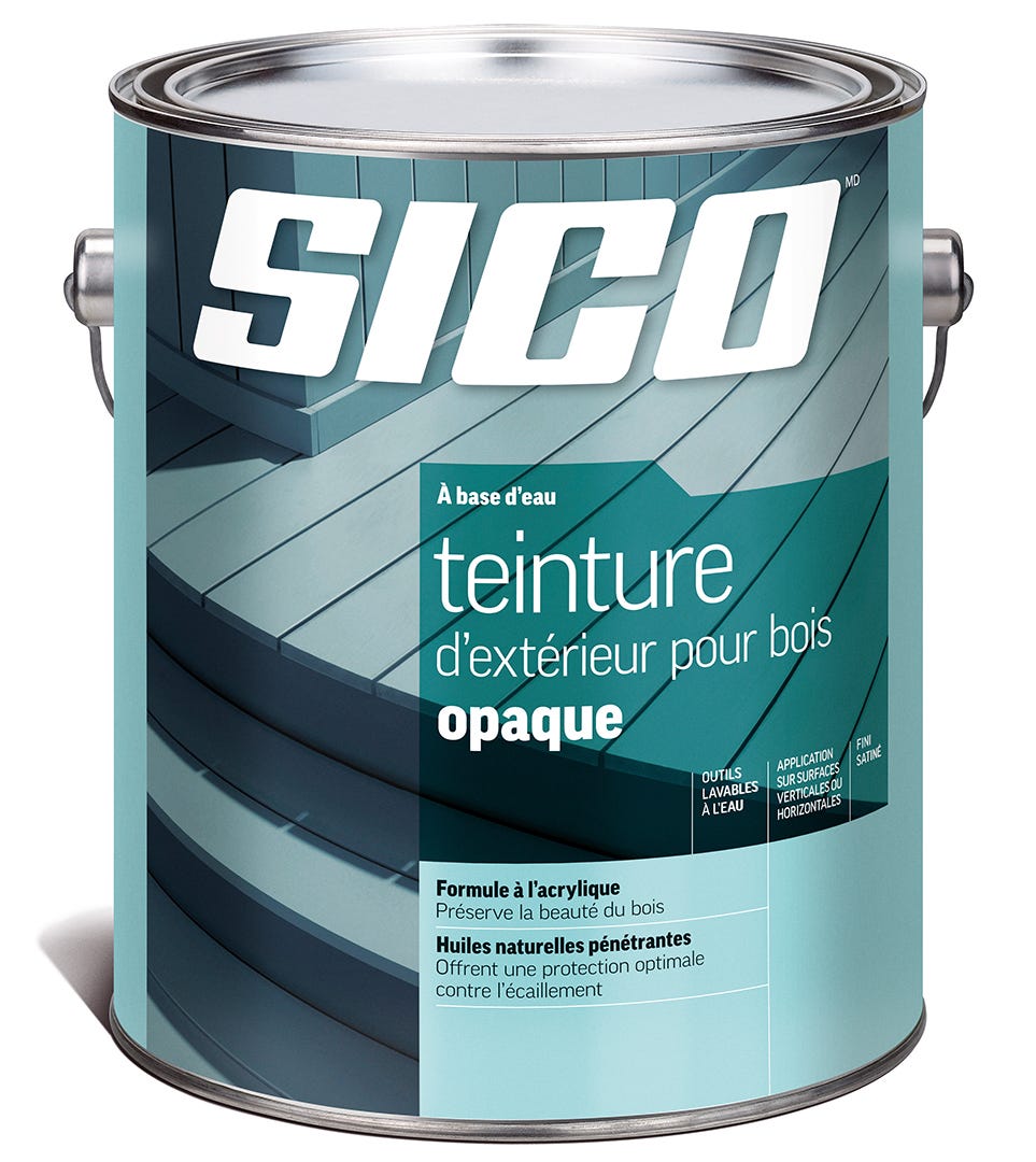 Stain Exterior for Wood, Latex, Solid, Base #1, 3.78 L