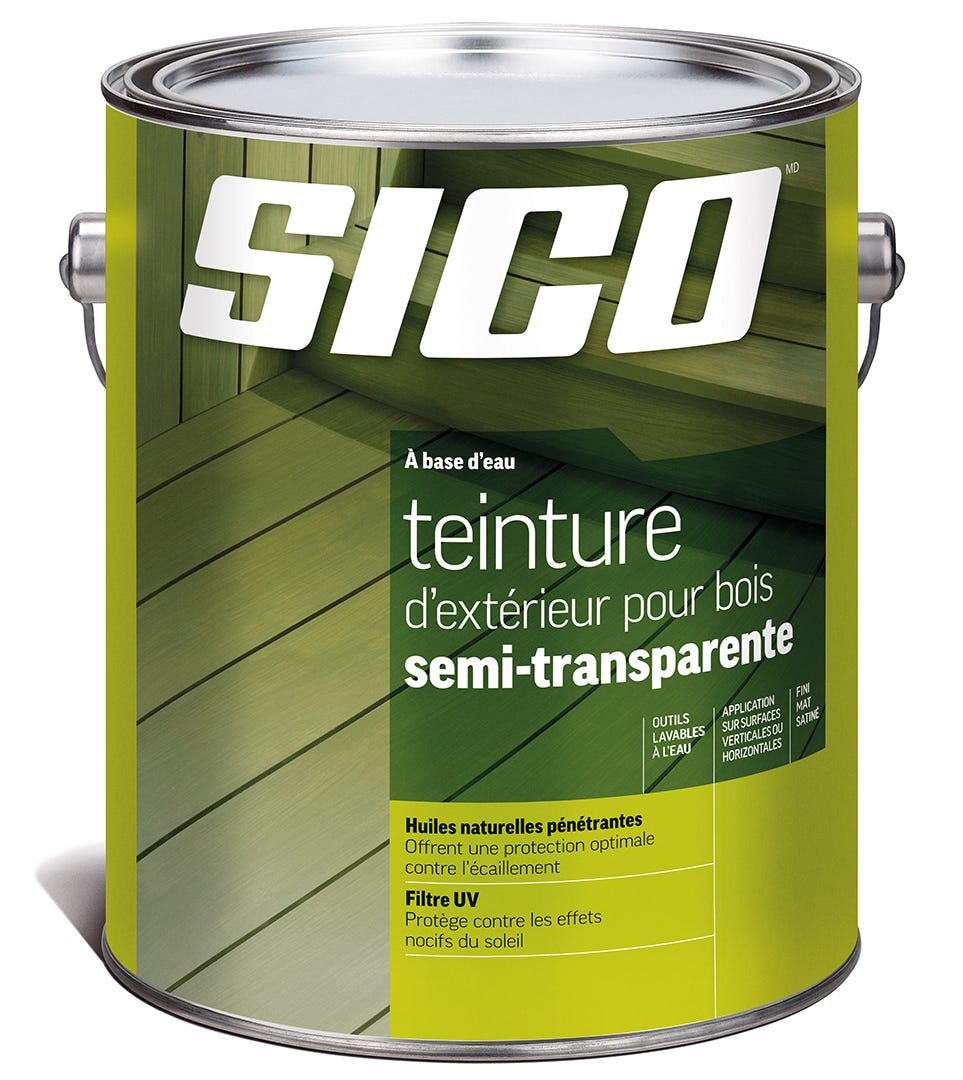 Stain Exterior for Wood, Latex /Semi-transparent, 3.78L