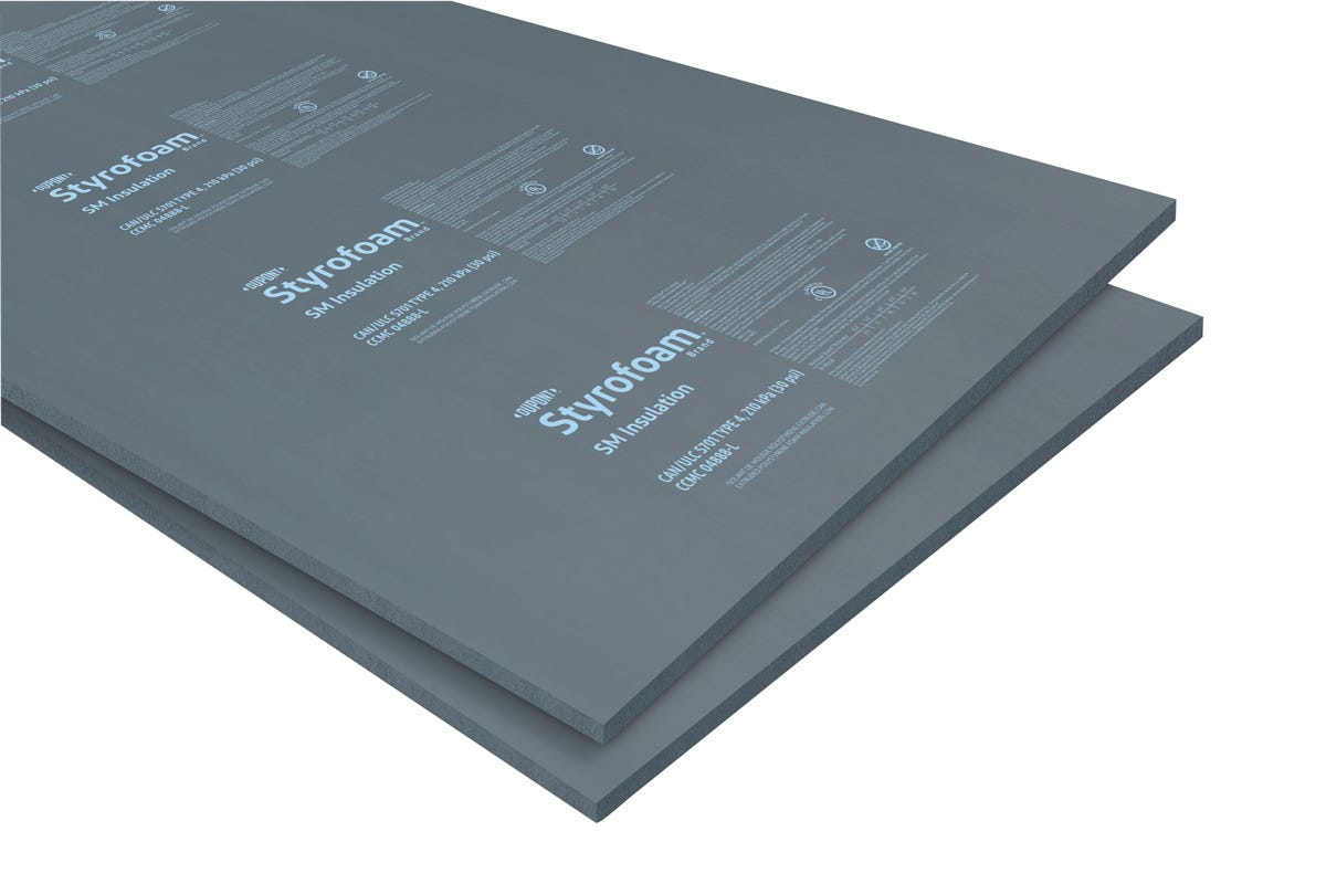 Extrude Polystyrene Insulation of Type 4, 3-in. X 2-ft. X 8-ft.