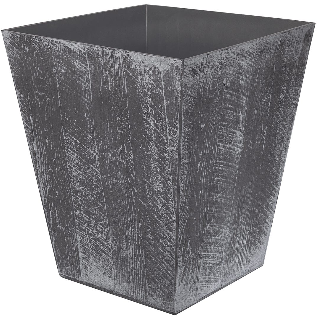 Suncast Square Resin Planter, 16-in., Grey