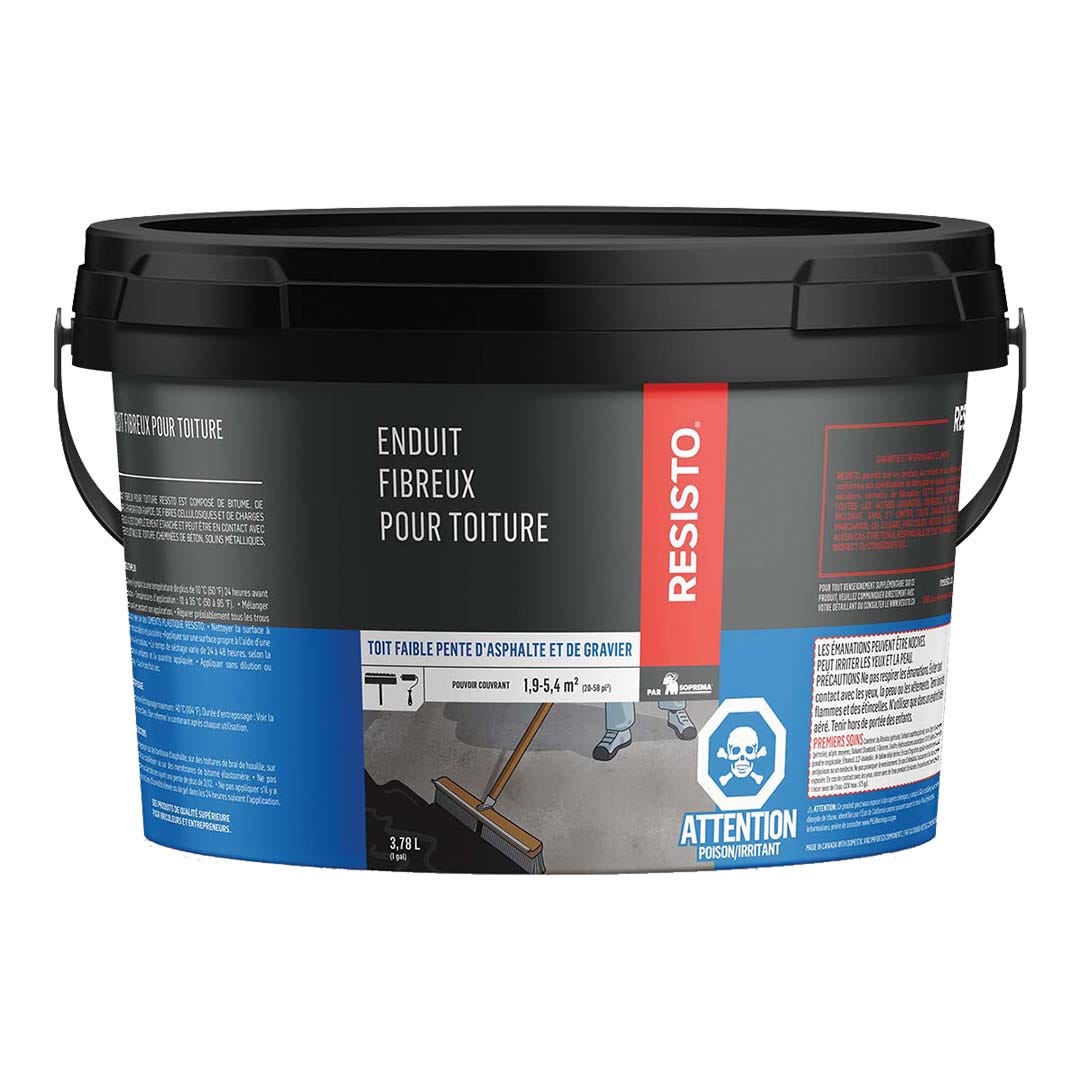 Fibrous Coating for Roof Asbestos Free, 3.78 L
