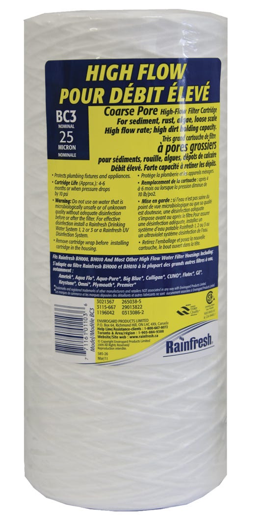 Filter Cartridge Coarse Pore for High Flow, 25 Micron
