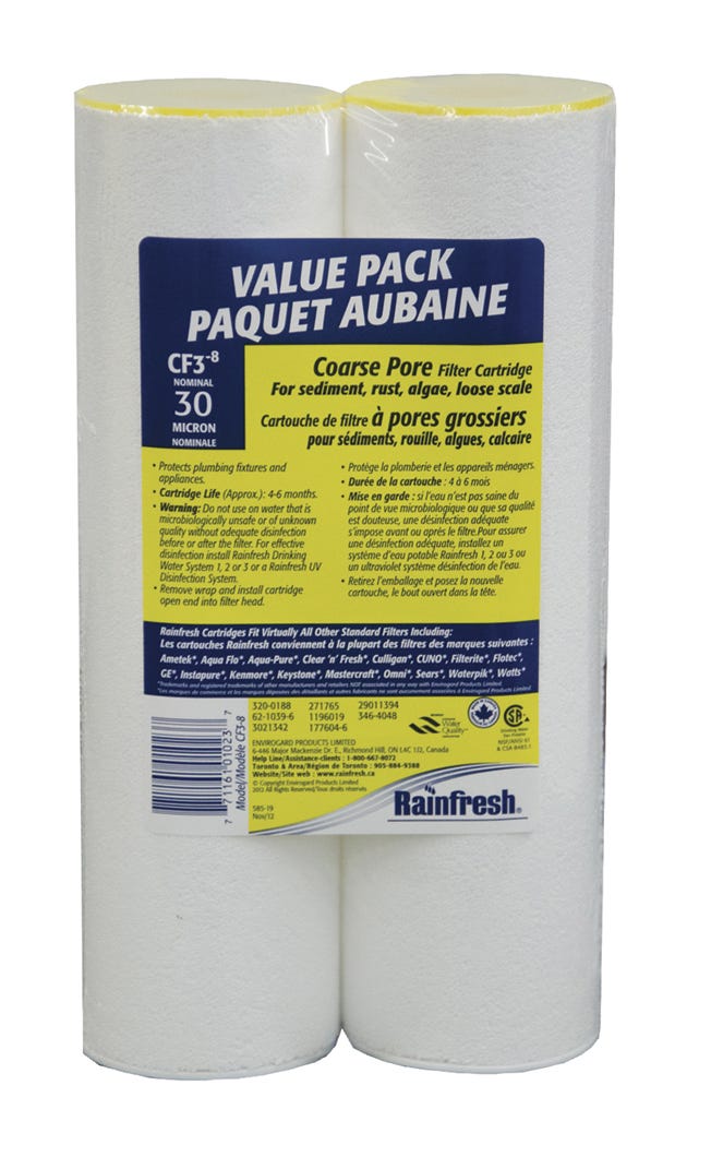 Filter Cartridge Coarse Pore for Sediment, 30 Micron