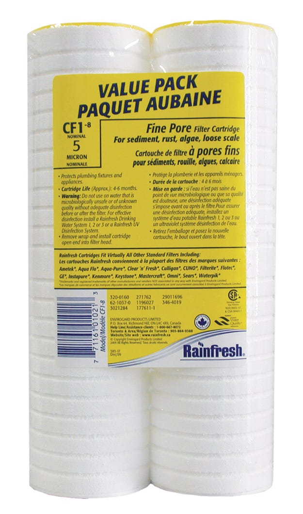 Filter Cartridge Fine Pore for Sediment, 5 Micron