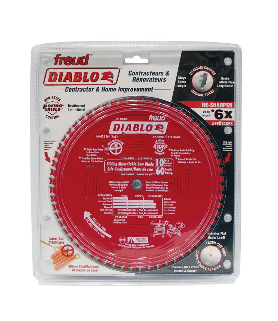 Fine finish slide miter saw blade