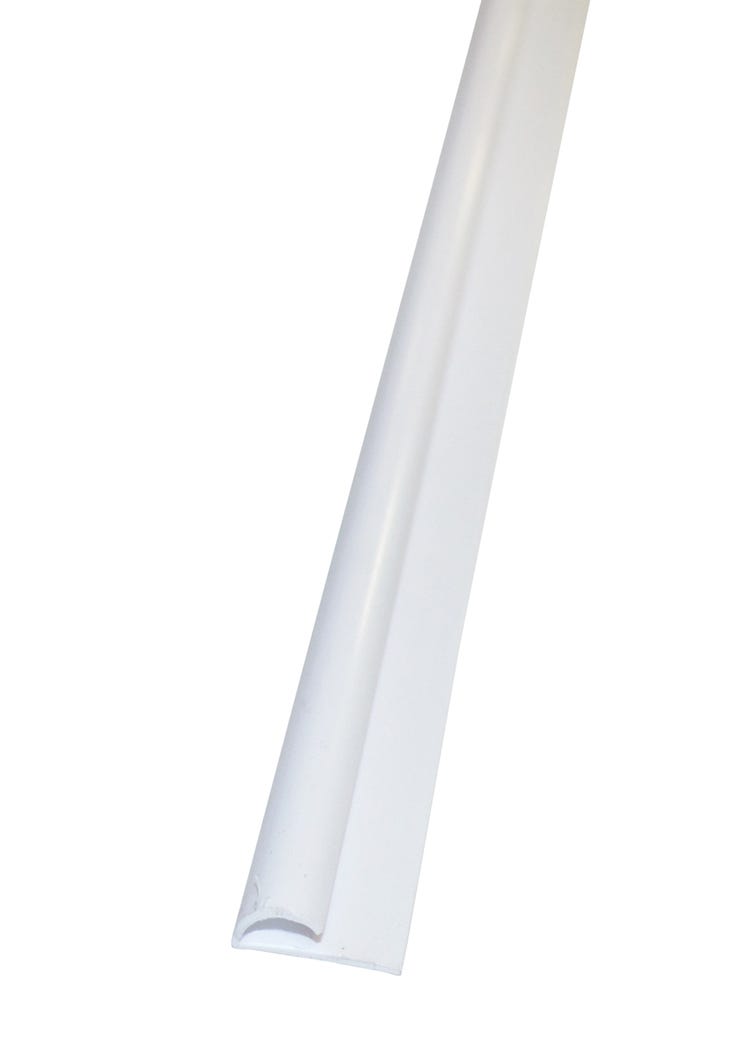 Finishing moulding j shaped top - plastic 1/2 in. x 8 ft.