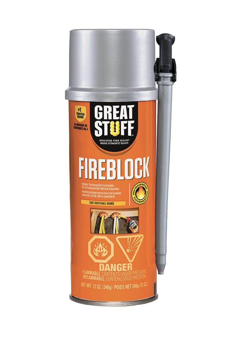 Insulating Sealant Foam, Fireblock, 340 g