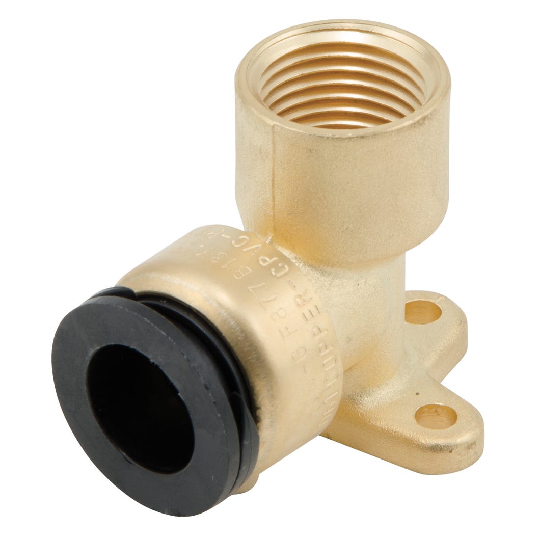 Fitting Brass Drop Ear Elbow, Lead-Free, 1/2-in. X 1/2-in.