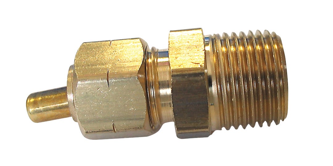 Fitting Compression Adapter, Male, 3/8-in. X 3/8-in.