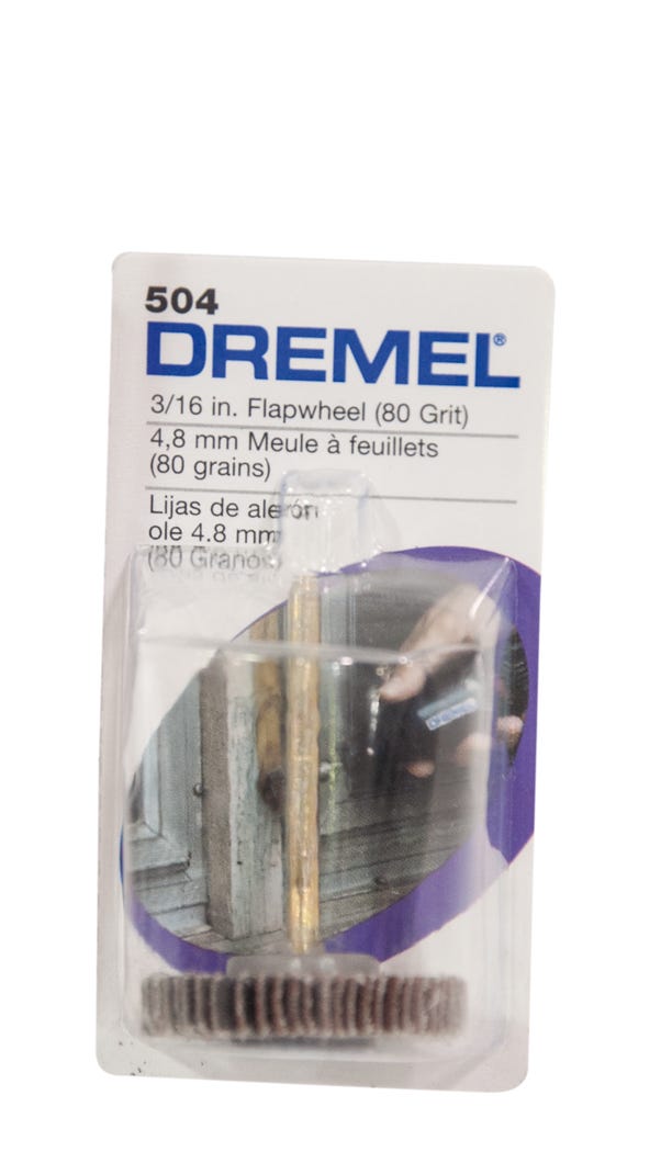 Dremel 504 Flapwheel, 80 grit, 3/16"