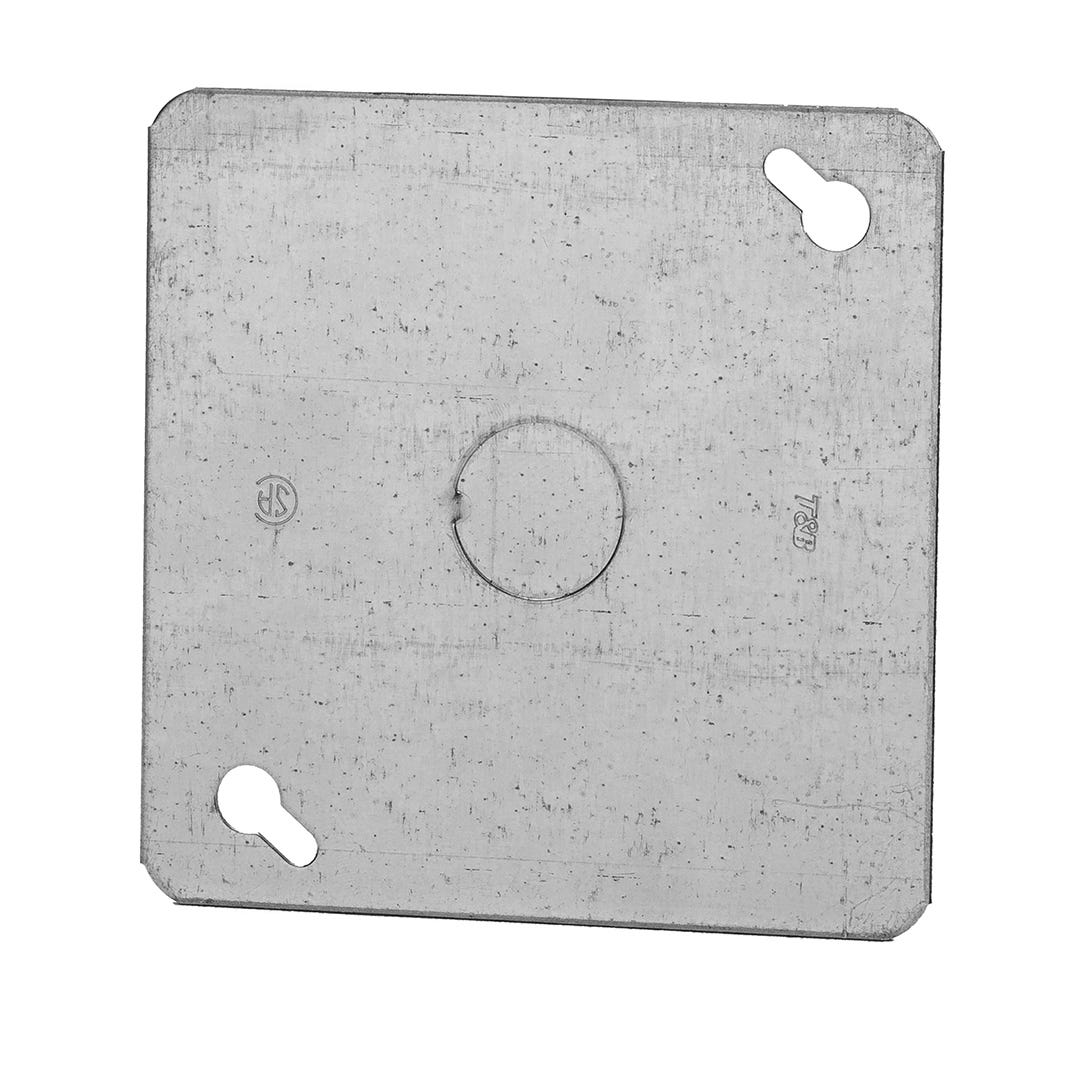 Square Flat Box Cover, 1/2-in. Ko