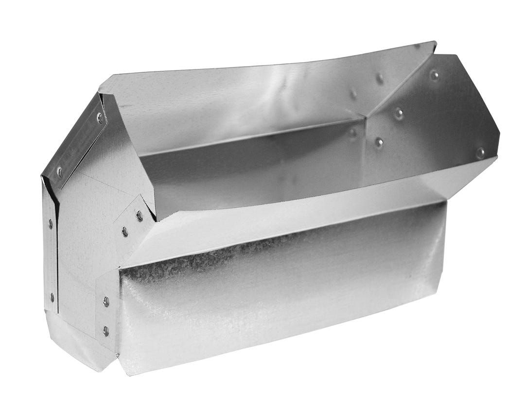 Galvanized 45° Flat Elbow, Shortway, 3 1/4-in. X 10-in.
