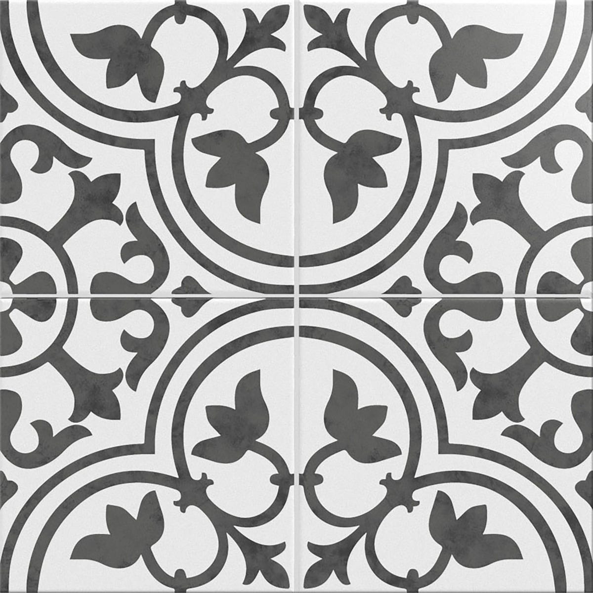 Porcelain Tile, 8 in. x 8 in., Braga Flower