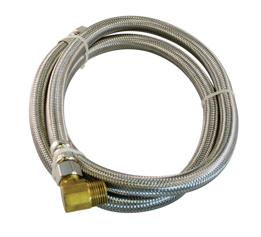 Flexible Dishwasher Connector, Lead-Free, 3/8-in. X 3/8-in. X 48-in.