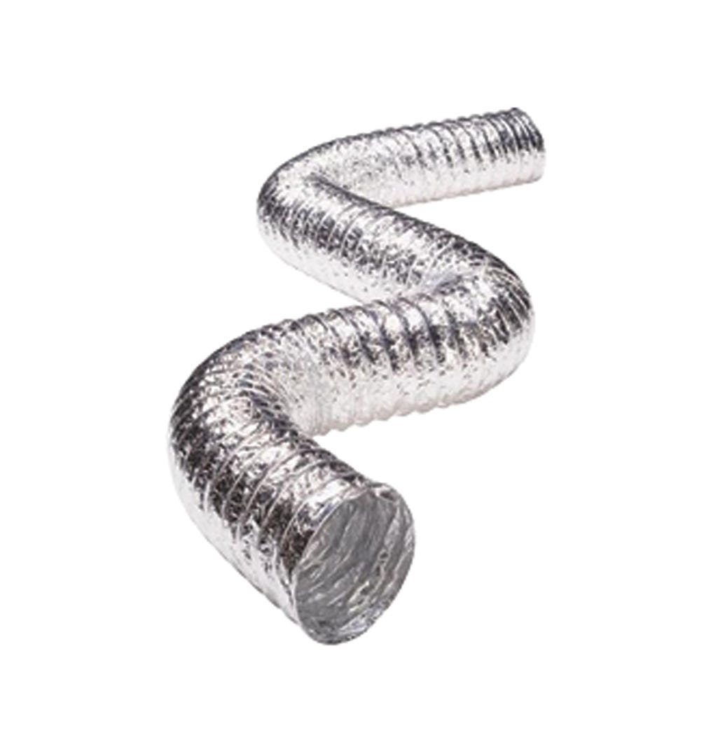 Flexible Metallic Duct, Uninsulated, 4-in. Dia. X 25-Ft.