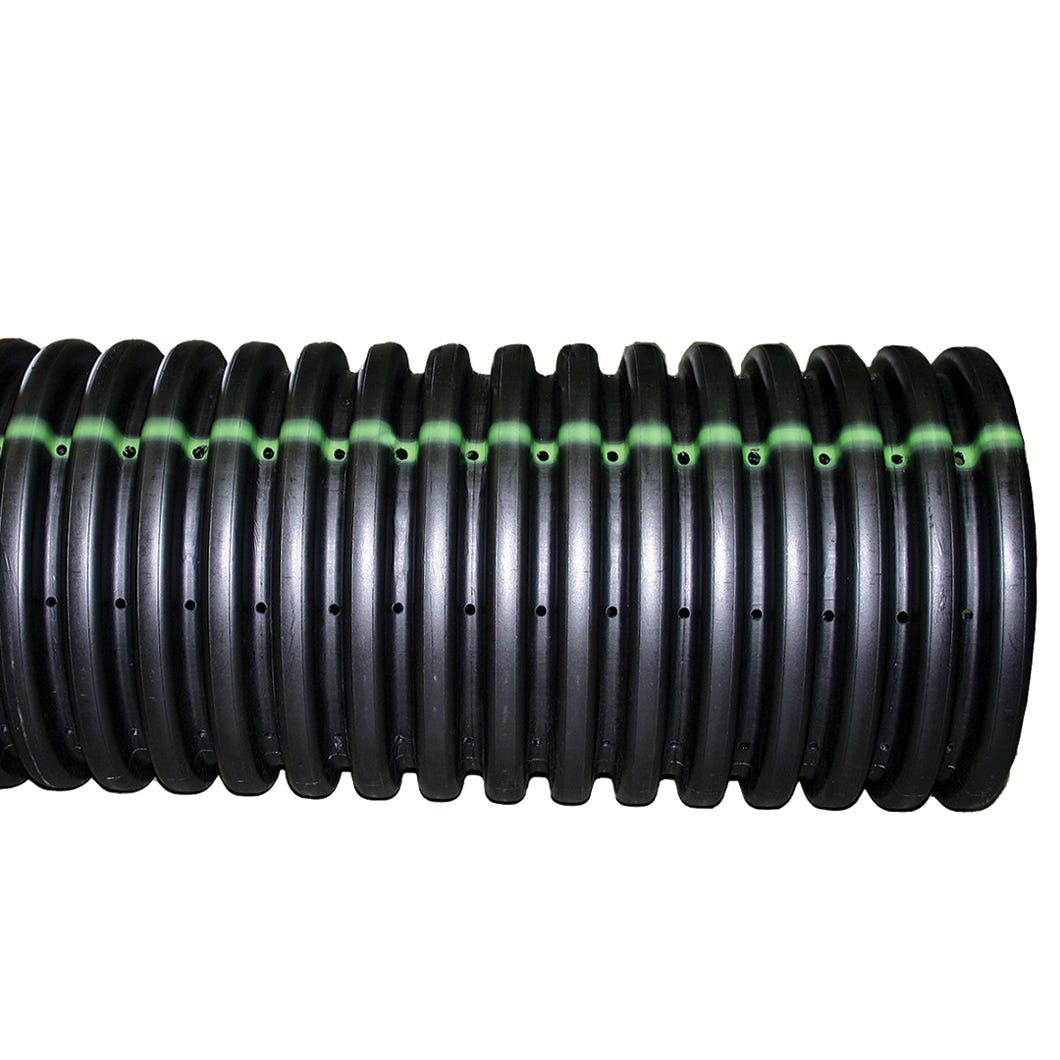 Flexible Pipe Single Wall Perforated Drainage, 4-in. X 10-ft.