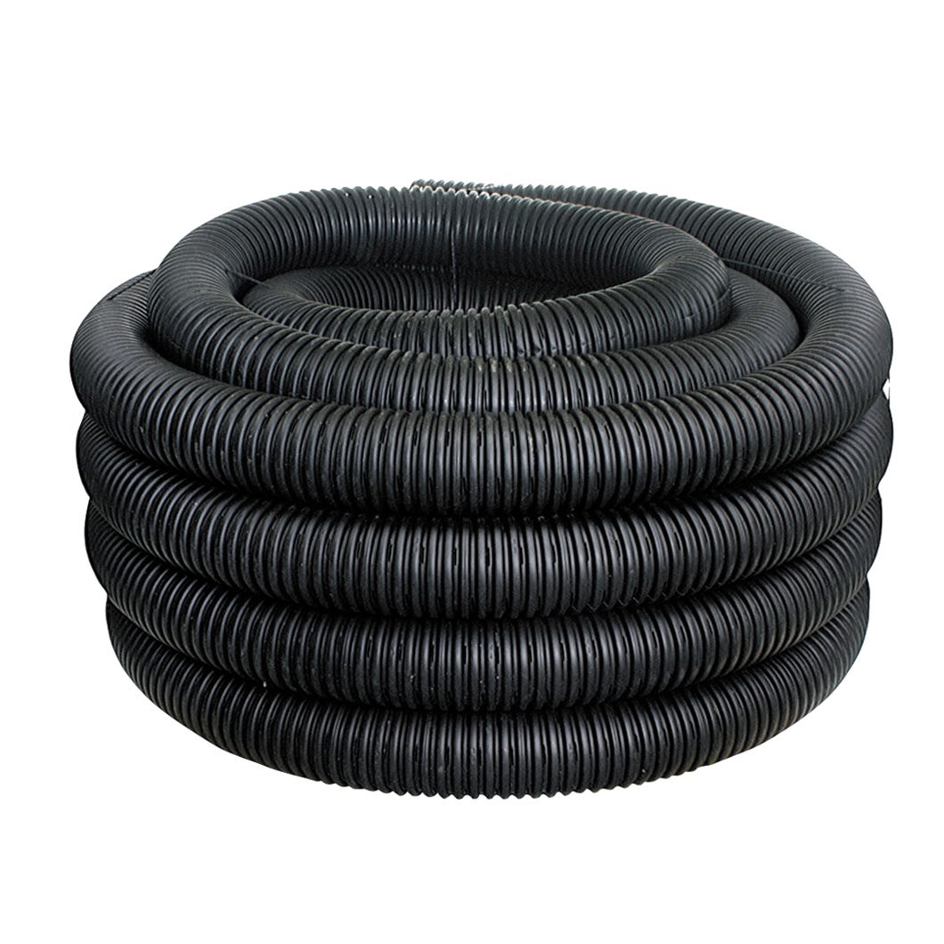 Flexible Pipe Single Wall Perforated Drainage, 4-in. X 100-ft.