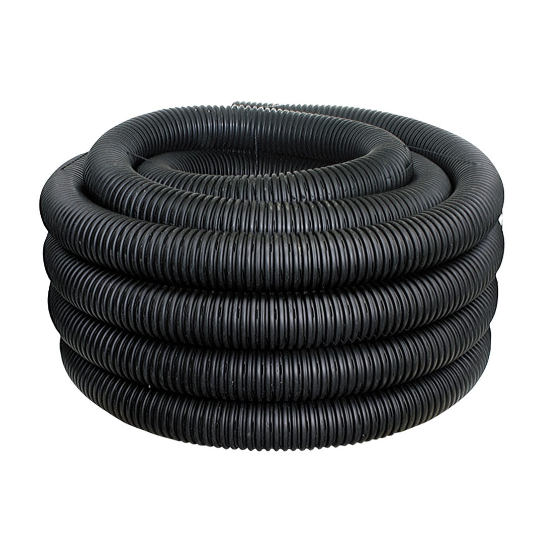 Flexible Pipe Single Wall Perforated Drainage, 6-in. X 100-ft.