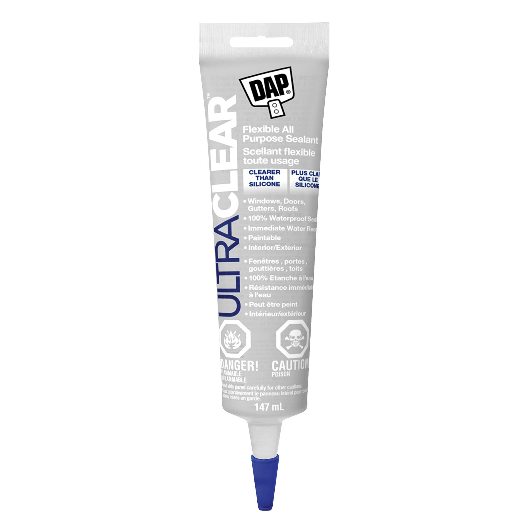 Flexible Sealant, All Purpose,Int/Ext, 147ml, Ultra Clear