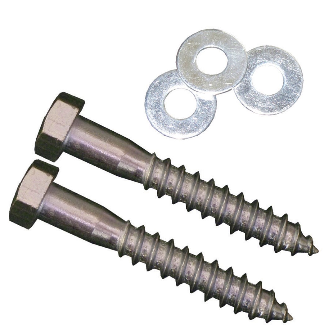 Hardware for Dock Edge Floats, Galvanized Steel, 8/Pkg