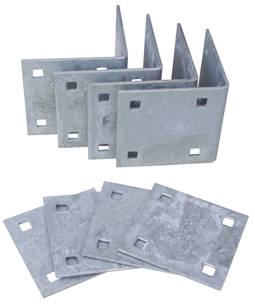 Dock Edge Floating Inside Corner Set, Galvanized Steel