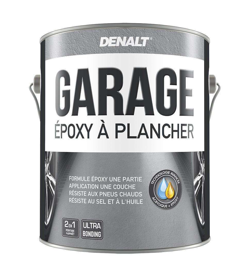 Floor epoxy coating for garage, Natural White Satin, Gallon