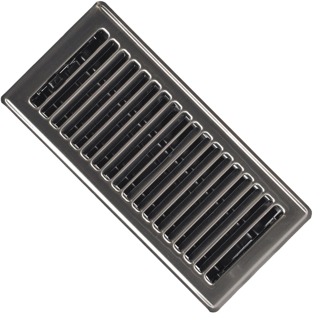 Floor Register Louvered Design, Painted & Plated Metal