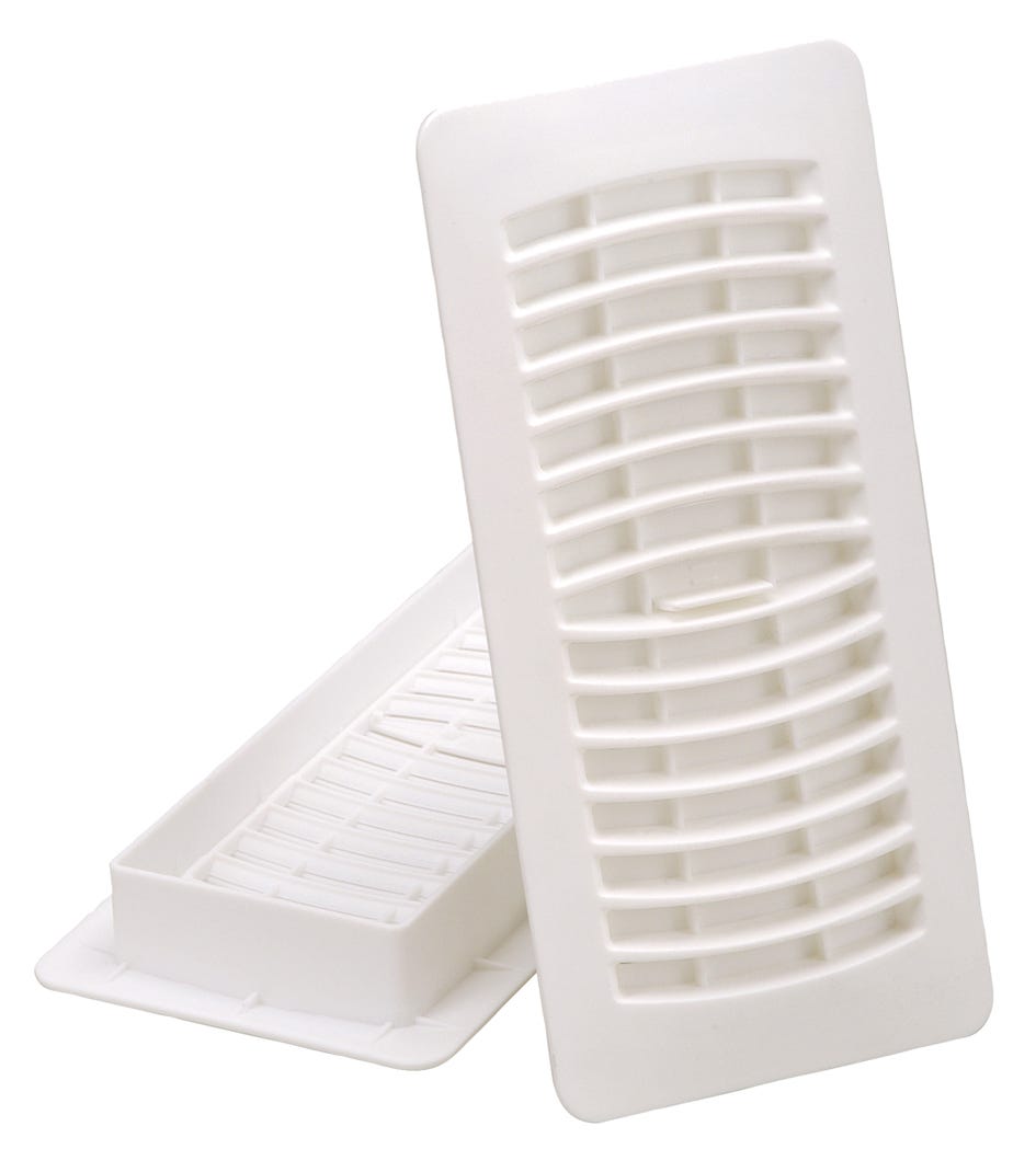 Floor Register Louvered Design, Plastic