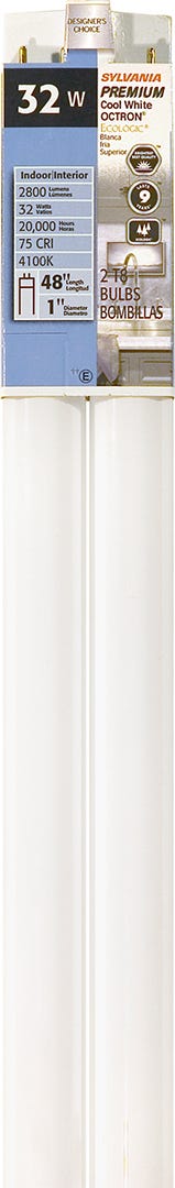 Fluorescent Light Bulb, 48 in., 2/Pack, cool white