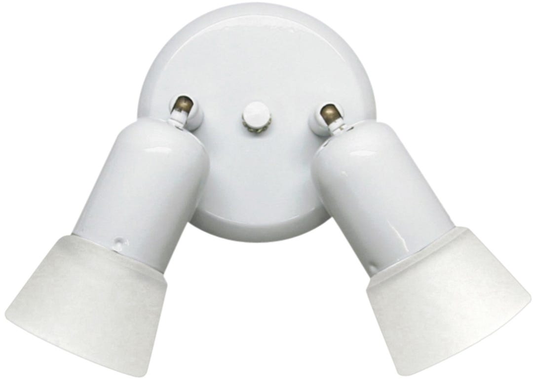 Flush Mount 2-Head, Frosted Swirl Glass