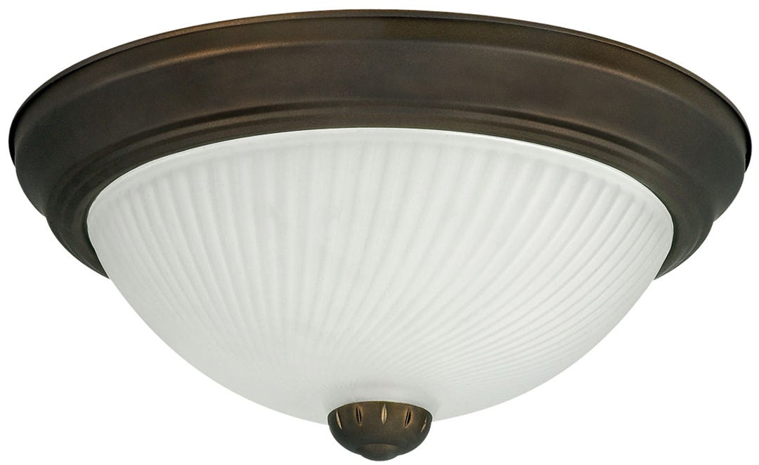 Flush Mount, Frosted Swirl Glass