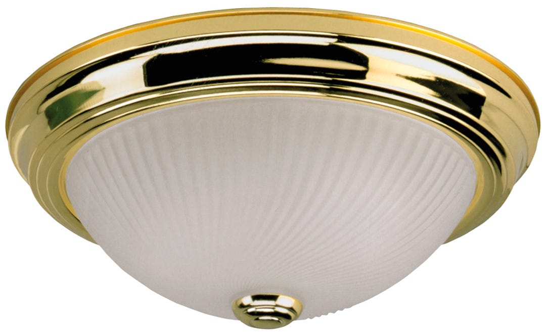 Flush Mount, Frosted Swirl Glass