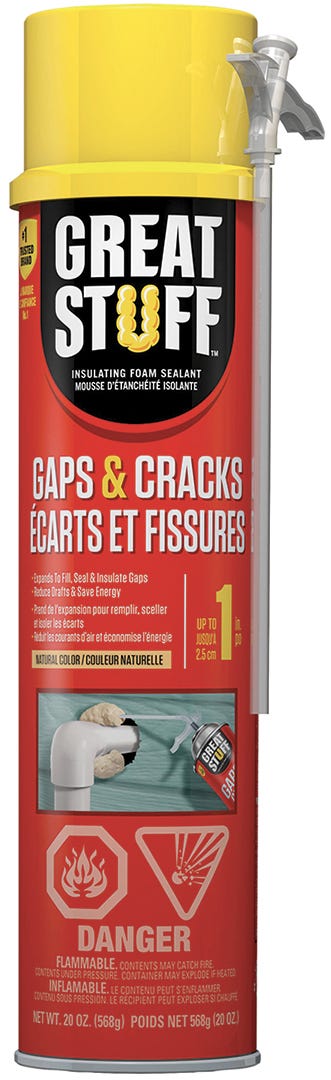 Spray Foam Insulation, Gaps and Cracks, 567 g