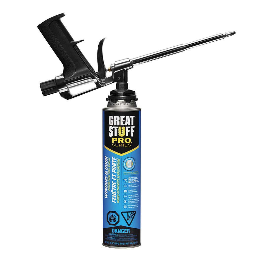Foam sealant insulating spray window/door for gun