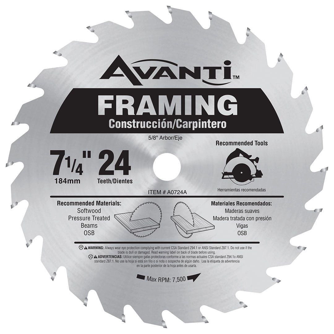 Framing saw blade 24 teeth
