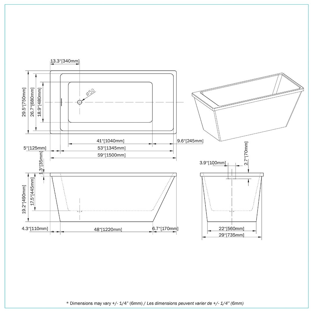 MARIANA Freestanding Bathtub