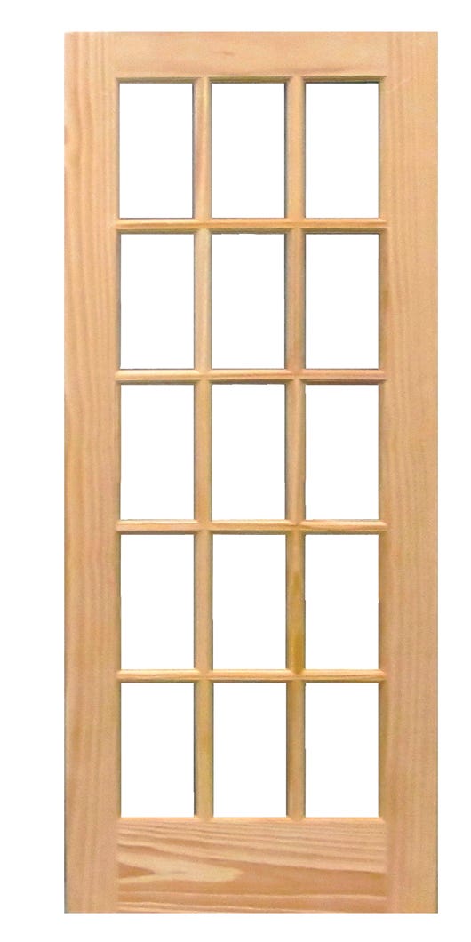 French door clear pine 30 in