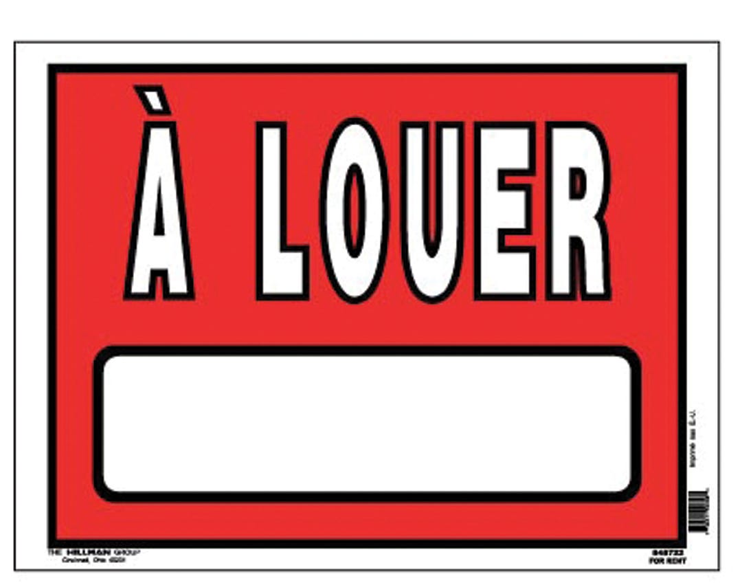 French sign for rent
